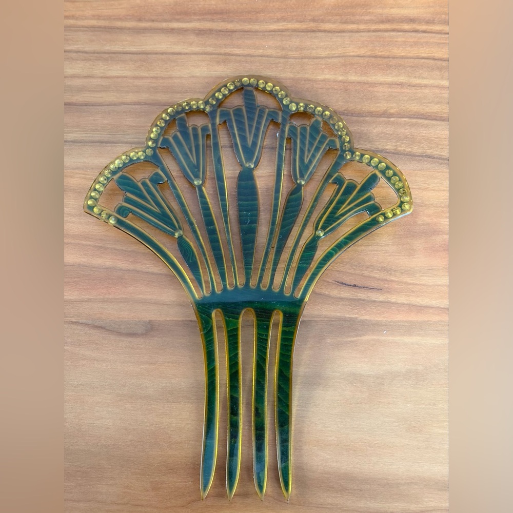 Vintage Large Antique (Probably Bakelite) Hair Comb - Picture 3 of 5